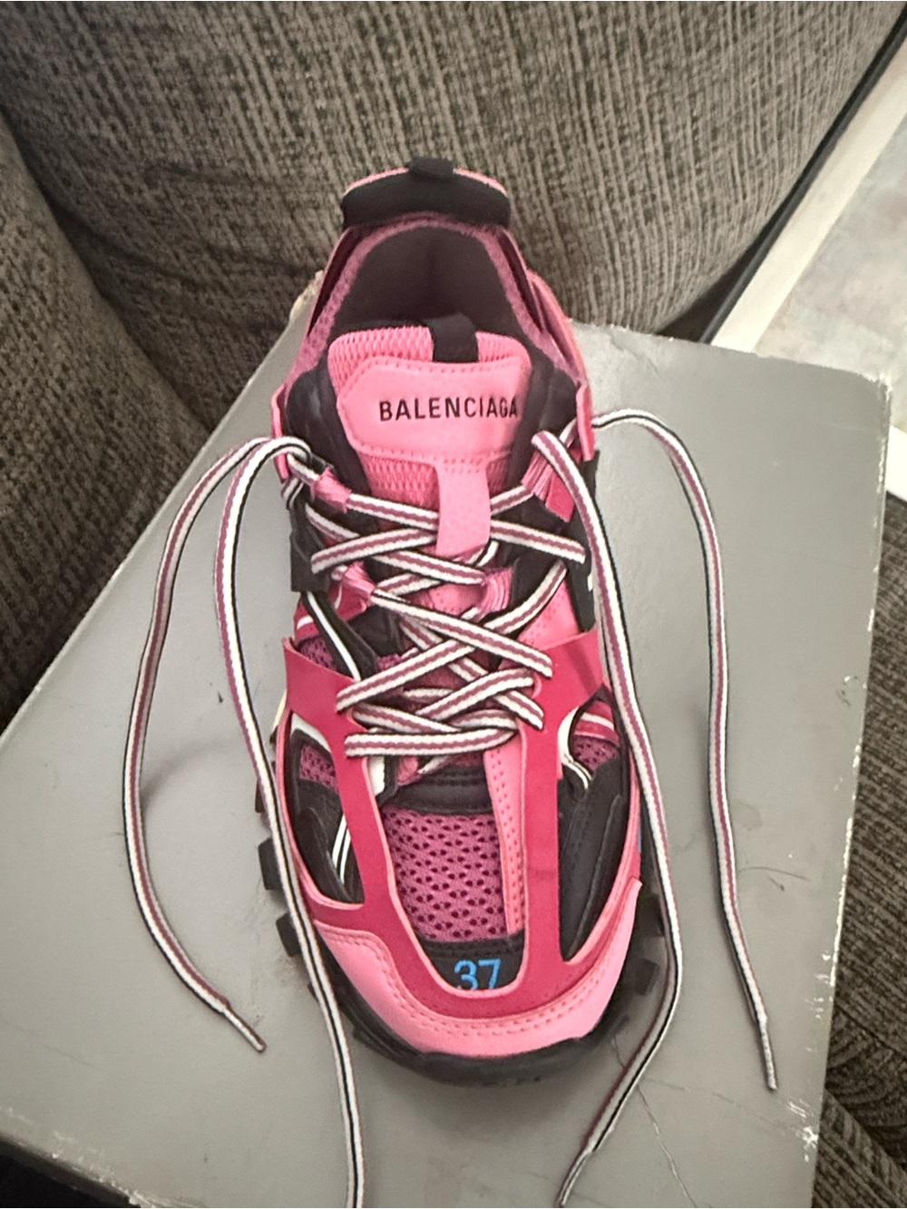 Balenciaga Pink and Black Women’s Track Sneaker